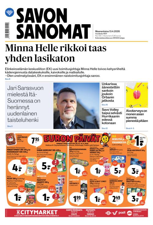 Savon Sanomat 13.4.2026