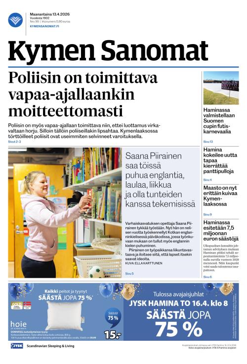 Kymen Sanomat 13.4.2026