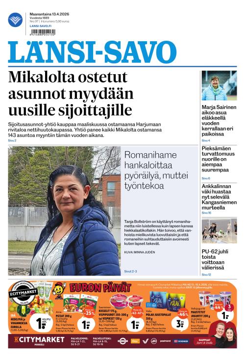 Länsi-Savo 13.4.2026