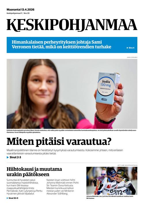 Keskipohjanmaa 13.4.2026