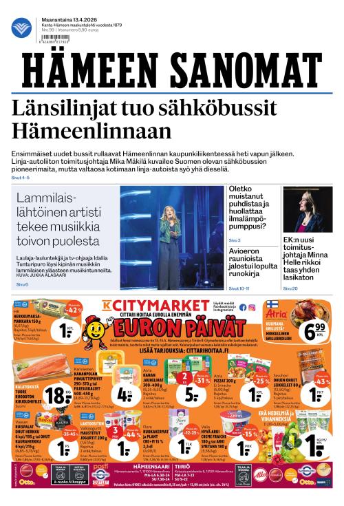 Hämeen Sanomat 13.4.2026