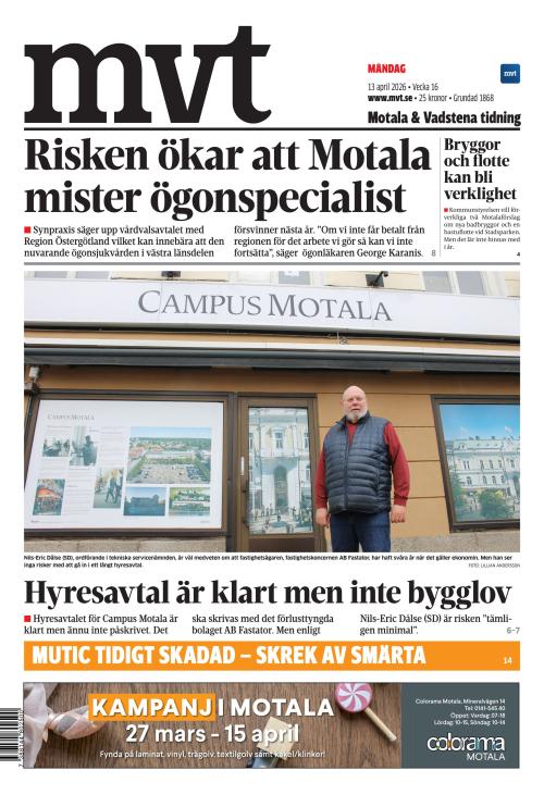 Motala Vadstena Tidning 13.4.2026