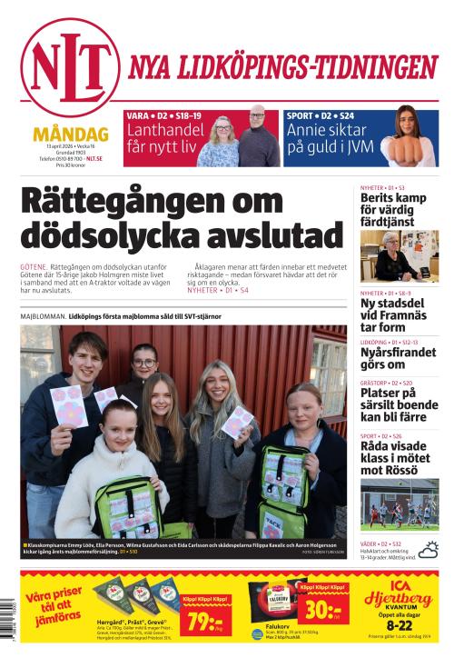 Nya Lidköpings-Tidningen 13.4.2026