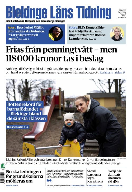 Blekinge Läns Tidning 13.4.2026