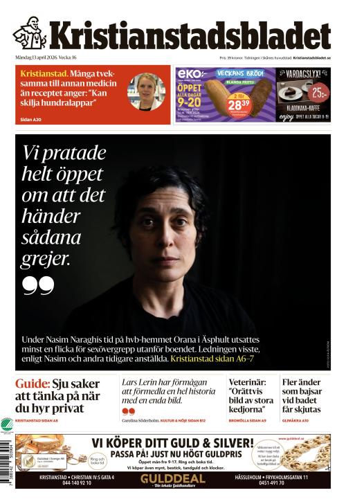Kristianstadsbladet 13.4.2026