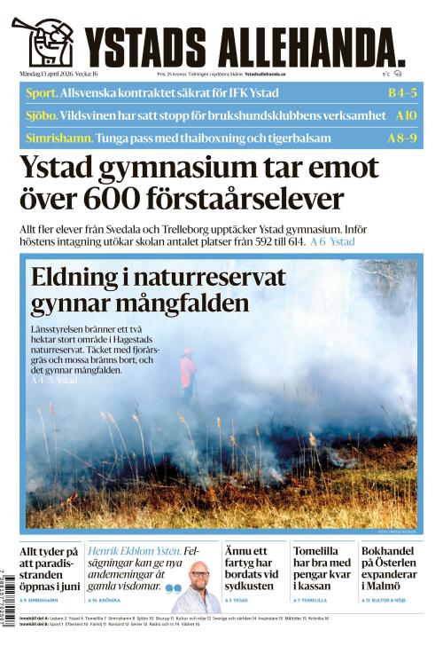Ystads Allehanda 13.4.2026