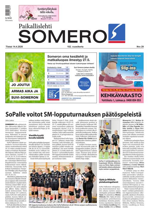 Paikallislehti Somero 14.4.2026