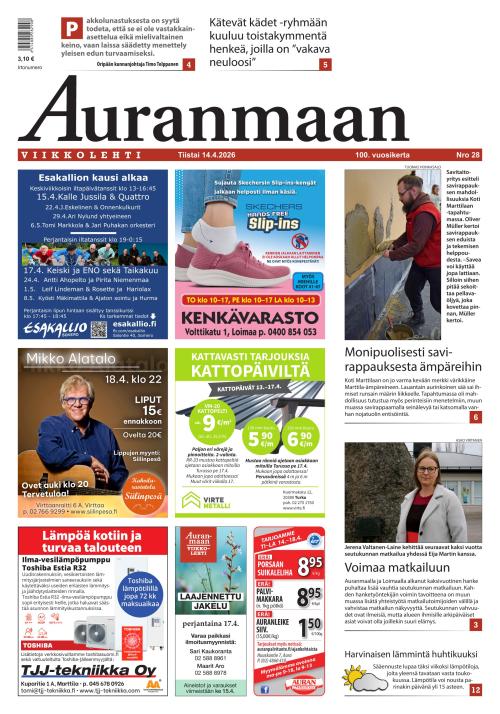 Auranmaan Viikkolehti 14.4.2026