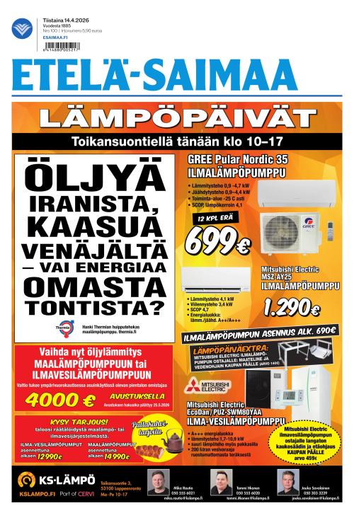 Etelä-Saimaa 14.4.2026