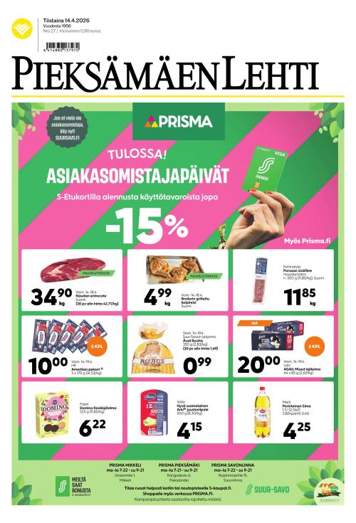 Pieksämäen lehti 14.4.2026