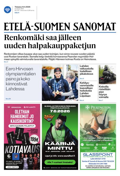 Etelä-Suomen Sanomat 14.4.2026