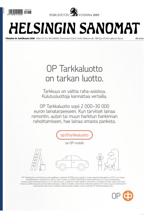Helsingin Sanomat 14.4.2026