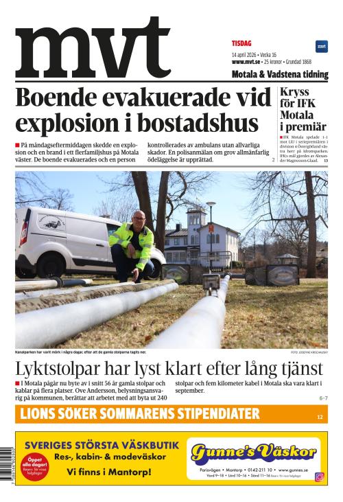Motala Vadstena Tidning 14.4.2026