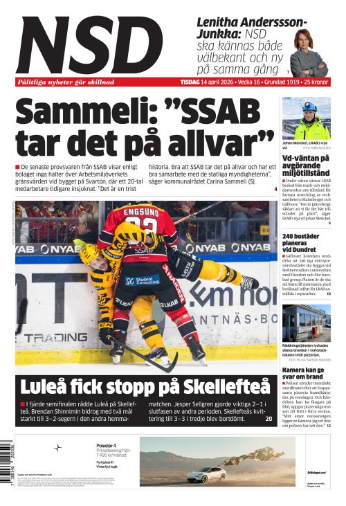 Norrländska Socialdemokraten 14.4.2026