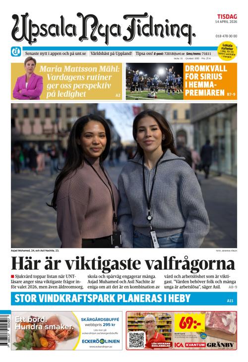 Upsala Nya Tidning 14.4.2026