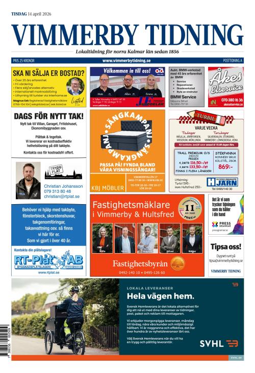 Vimmerby Tidning / Kinda-Posten 14.4.2026