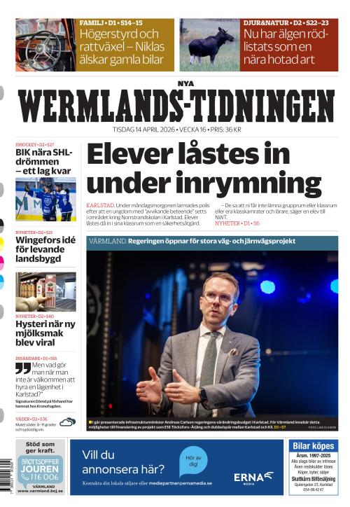 Nya Wermlands-Tidningen 14.4.2026