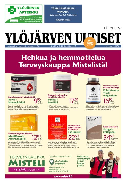 Ylöjärven Uutiset 15.4.2026