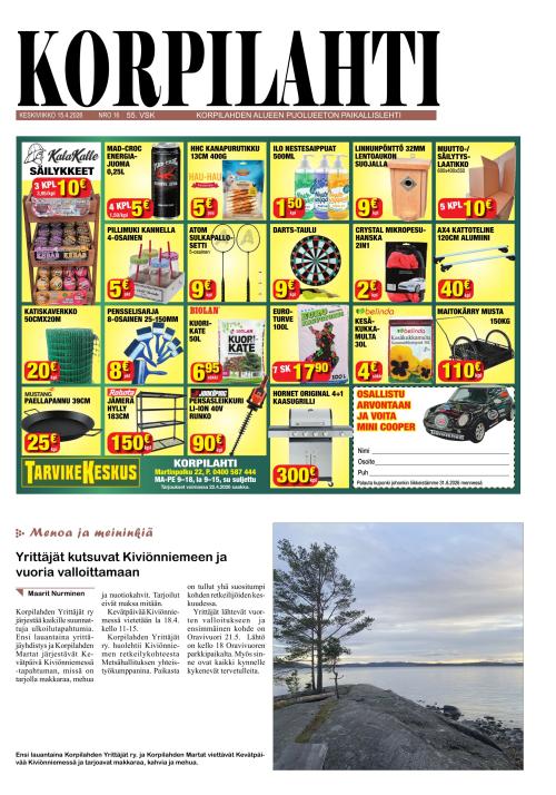 Korpilahti-lehti 15.4.2026