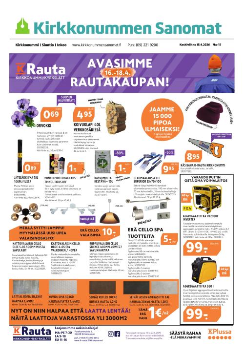 Kirkkonummen Sanomat 15.4.2026