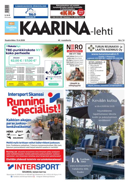 Kaarina-lehti 15.4.2026