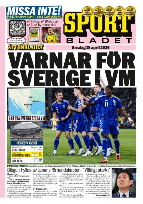 Aftonbladet Sportbladet 15.4.2026