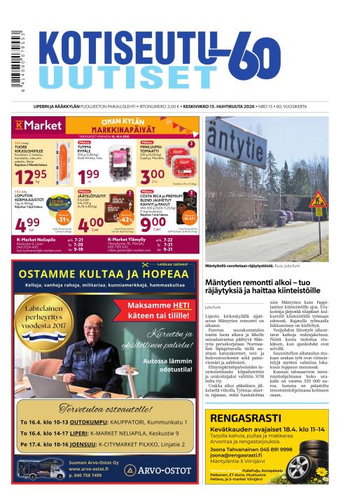 Kotiseutu-uutiset 15.4.2026