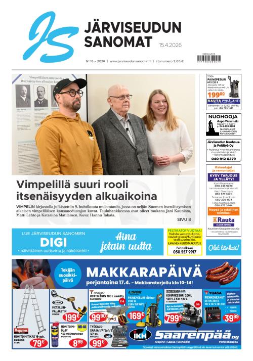 Järviseudun Sanomat 15.4.2026