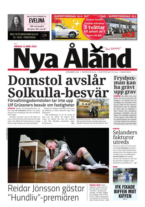 Nya Åland 15.4.2026