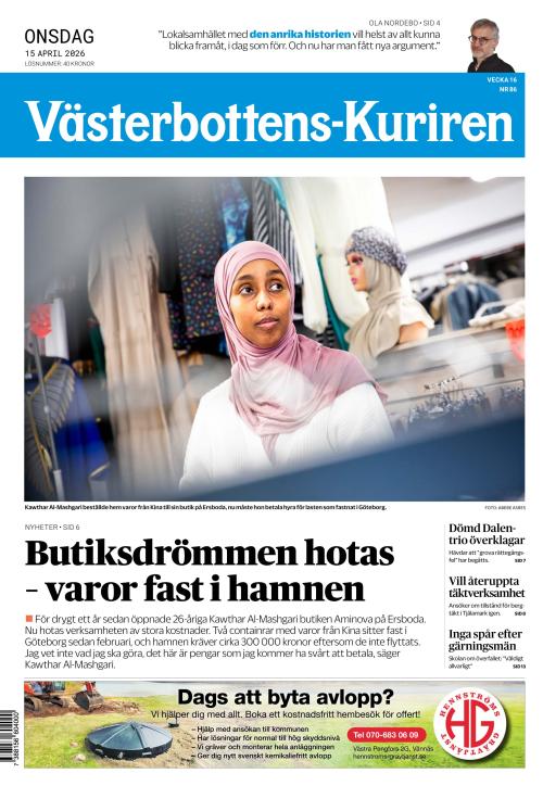 Västerbottens-Kuriren (SE) 15.4.2026