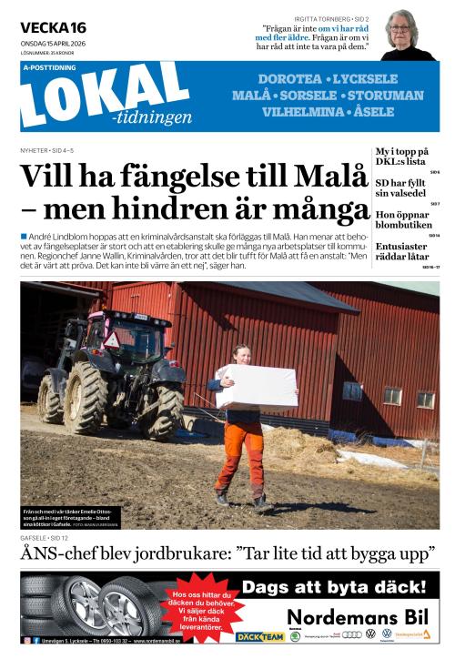 Lokaltidningen 15.4.2026