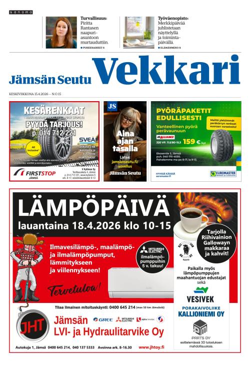 Jämsän Seutu ja Vekkari 15.4.2026