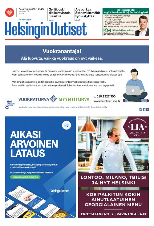 Helsingin Uutiset (Keskinen) 15.4.2026