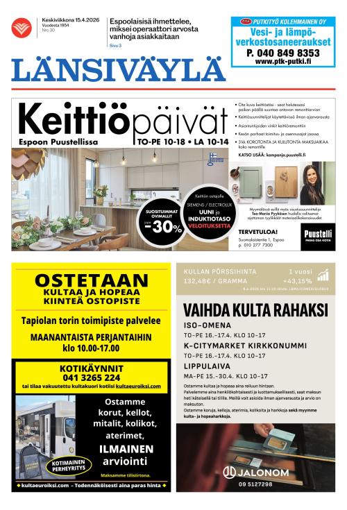 Länsiväylä 15.4.2026