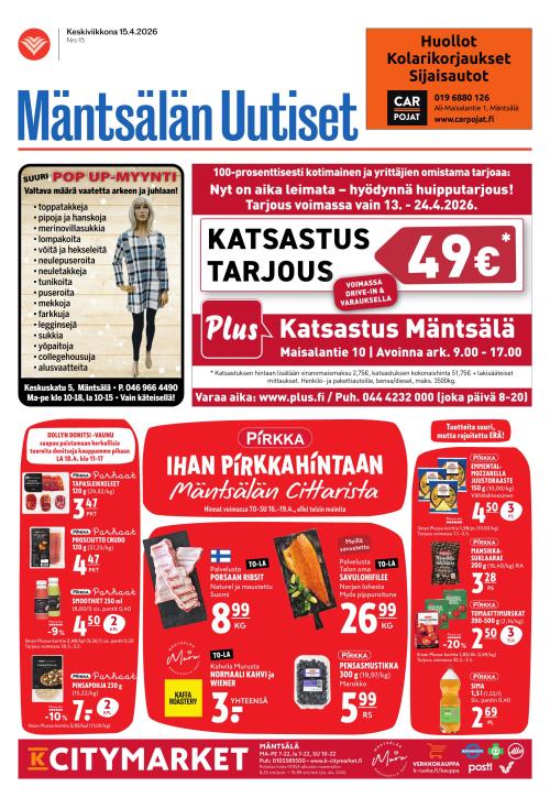 Mäntsälän Uutiset 15.4.2026