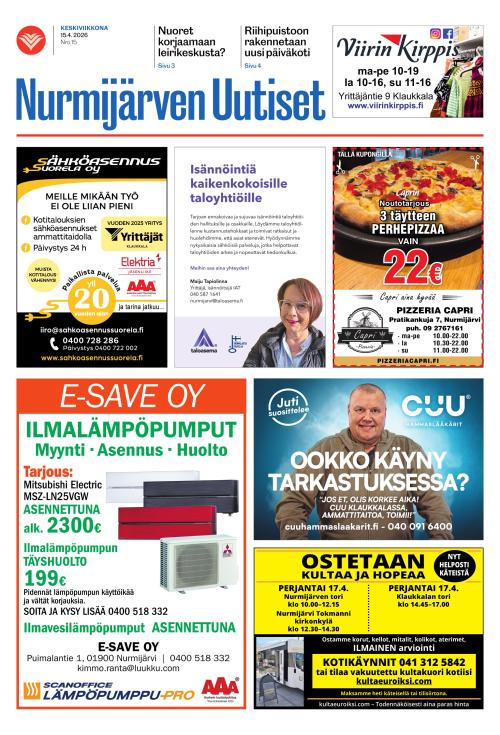 Nurmijärven Uutiset 15.4.2026