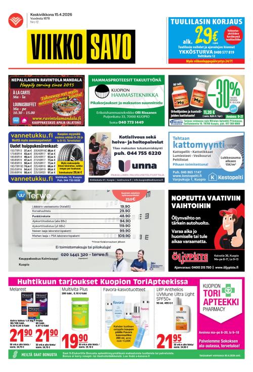Viikkosavo 15.4.2026