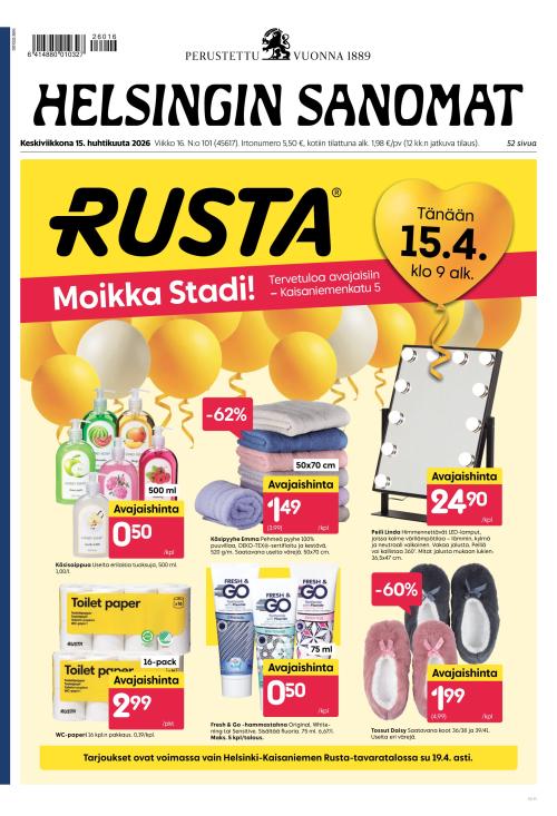 Helsingin Sanomat 15.4.2026