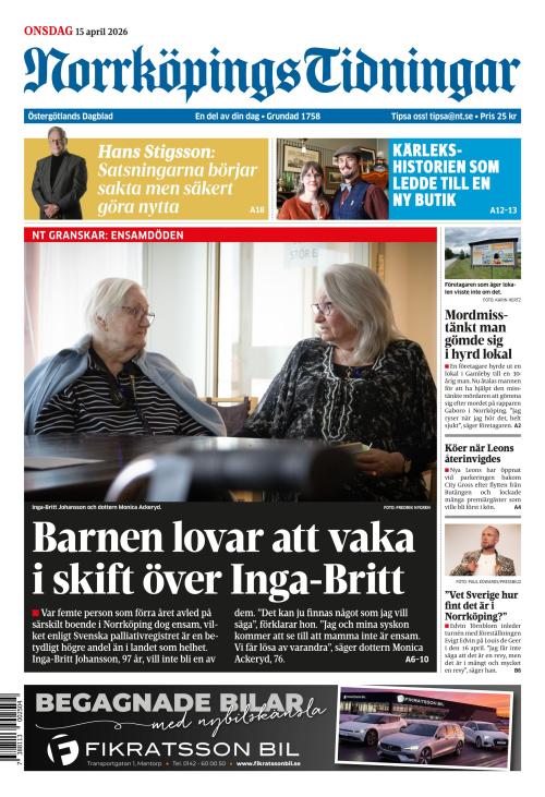 Norrköpings Tidningar 15.4.2026
