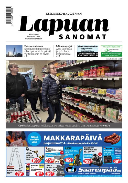 Lapuan Sanomat 15.4.2026