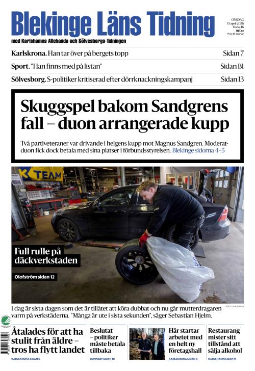 Blekinge Läns Tidning 15.4.2026