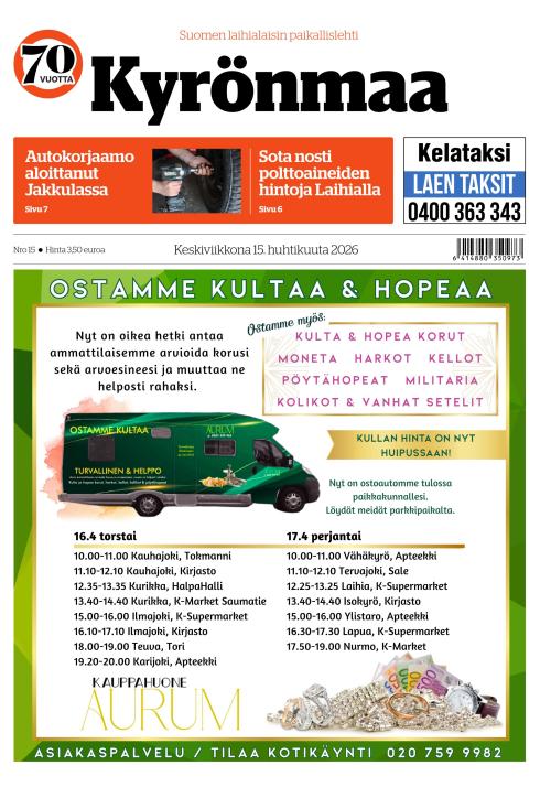 Kyrönmaa-lehti 15.4.2026
