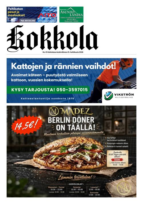 Kokkola-lehti 15.4.2026
