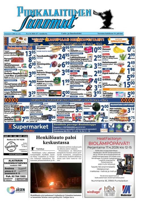 Punkalaitumen Sanomat 16.4.2026