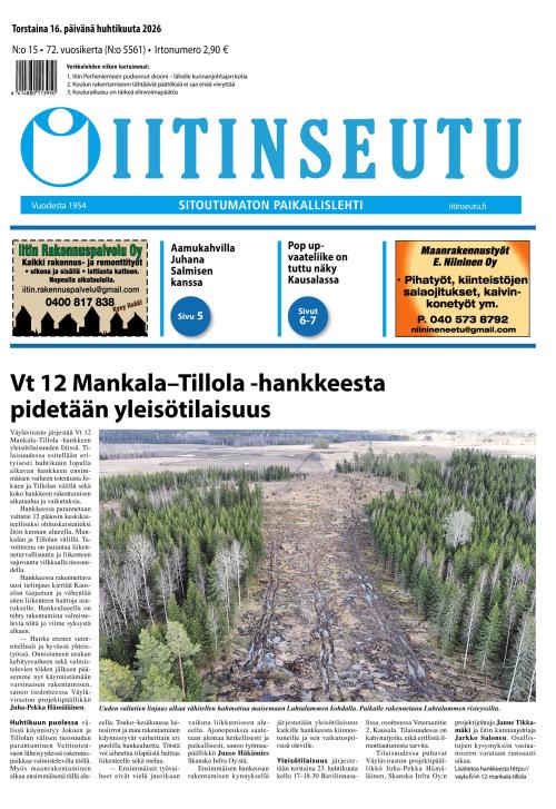 Iitinseutu 16.4.2026