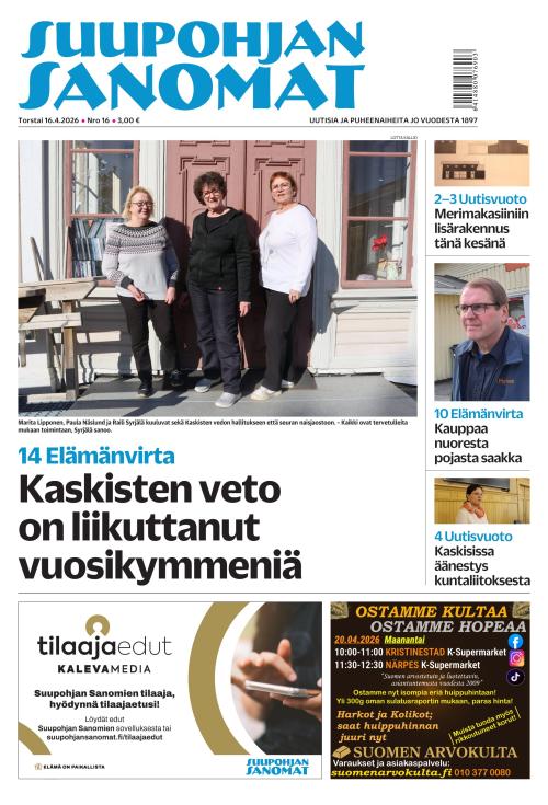 Suupohjan Sanomat 16.4.2026