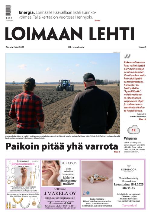 Loimaan Lehti 16.4.2026