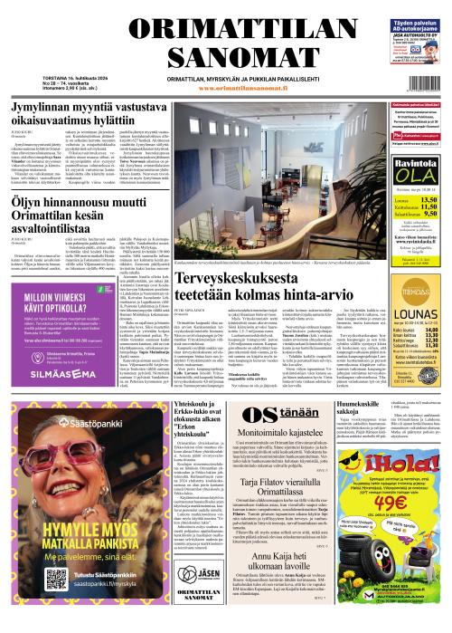 Orimattilan Sanomat 16.4.2026