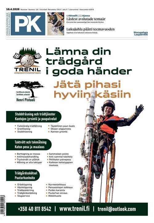 Paraisten kuulutukset 16.4.2026