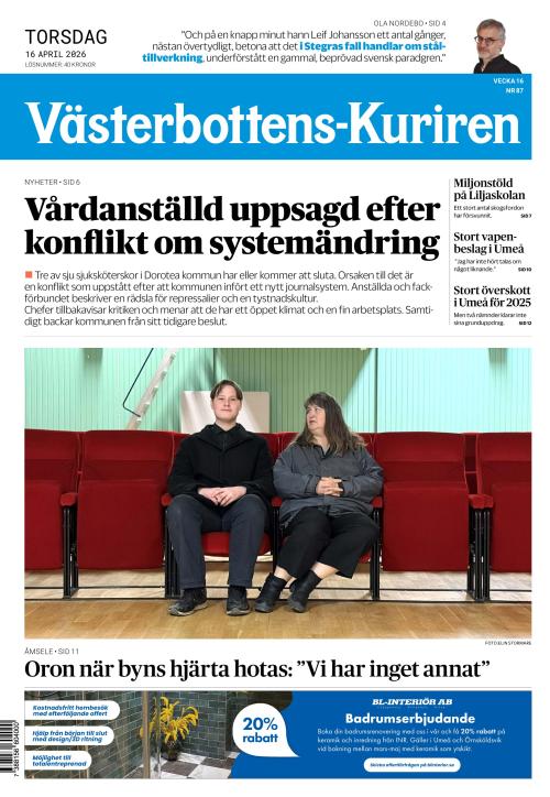 Västerbottens-Kuriren (SE) 16.4.2026